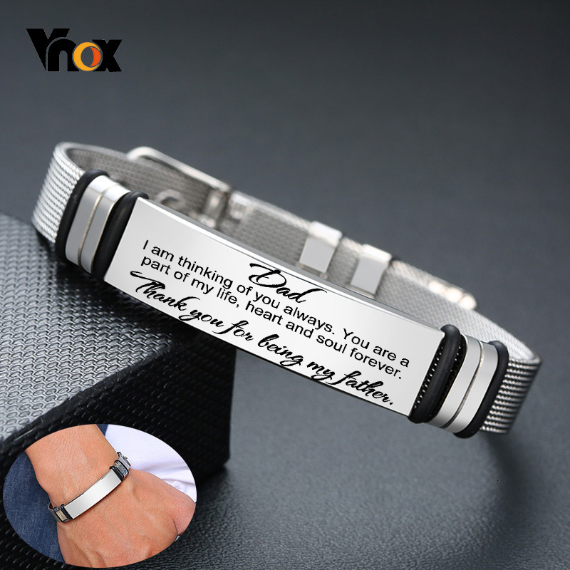 Jewelry Bracelet Watches - Vnox Mens paslanmaz çelik özel oyuk