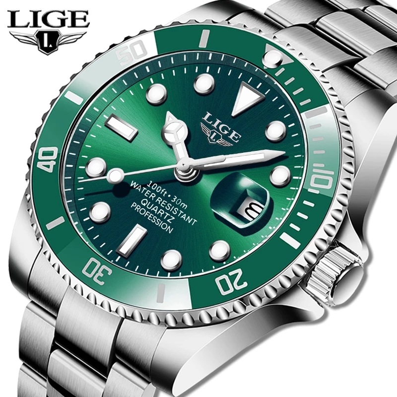 Jewelry Inspired Watches - LIGE üst marka lüks moda dalgıç