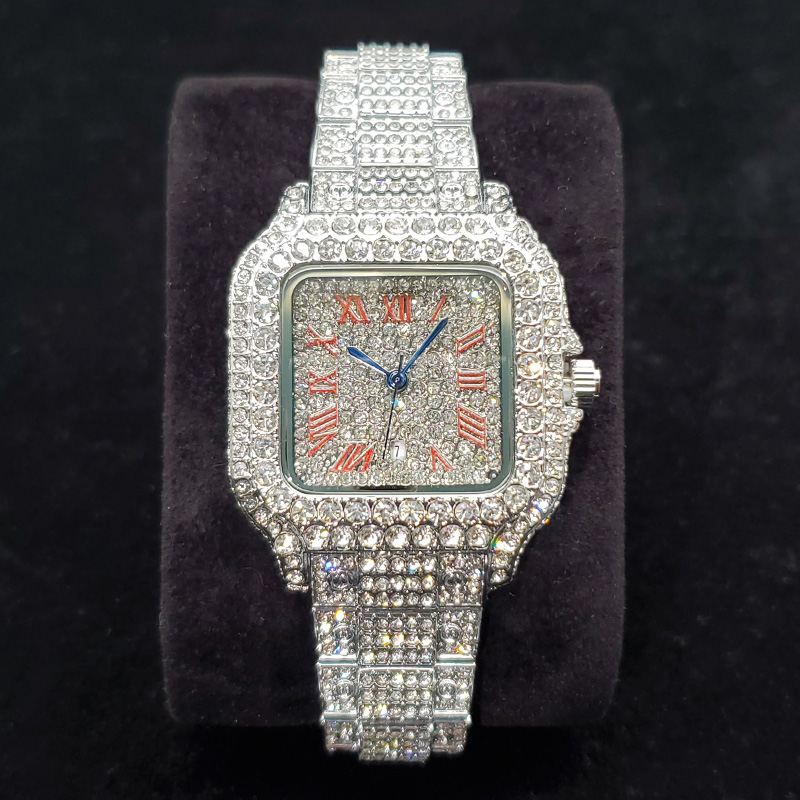 Jewelry Watches Silver - Kadınlar için lüks elmas saatler moda