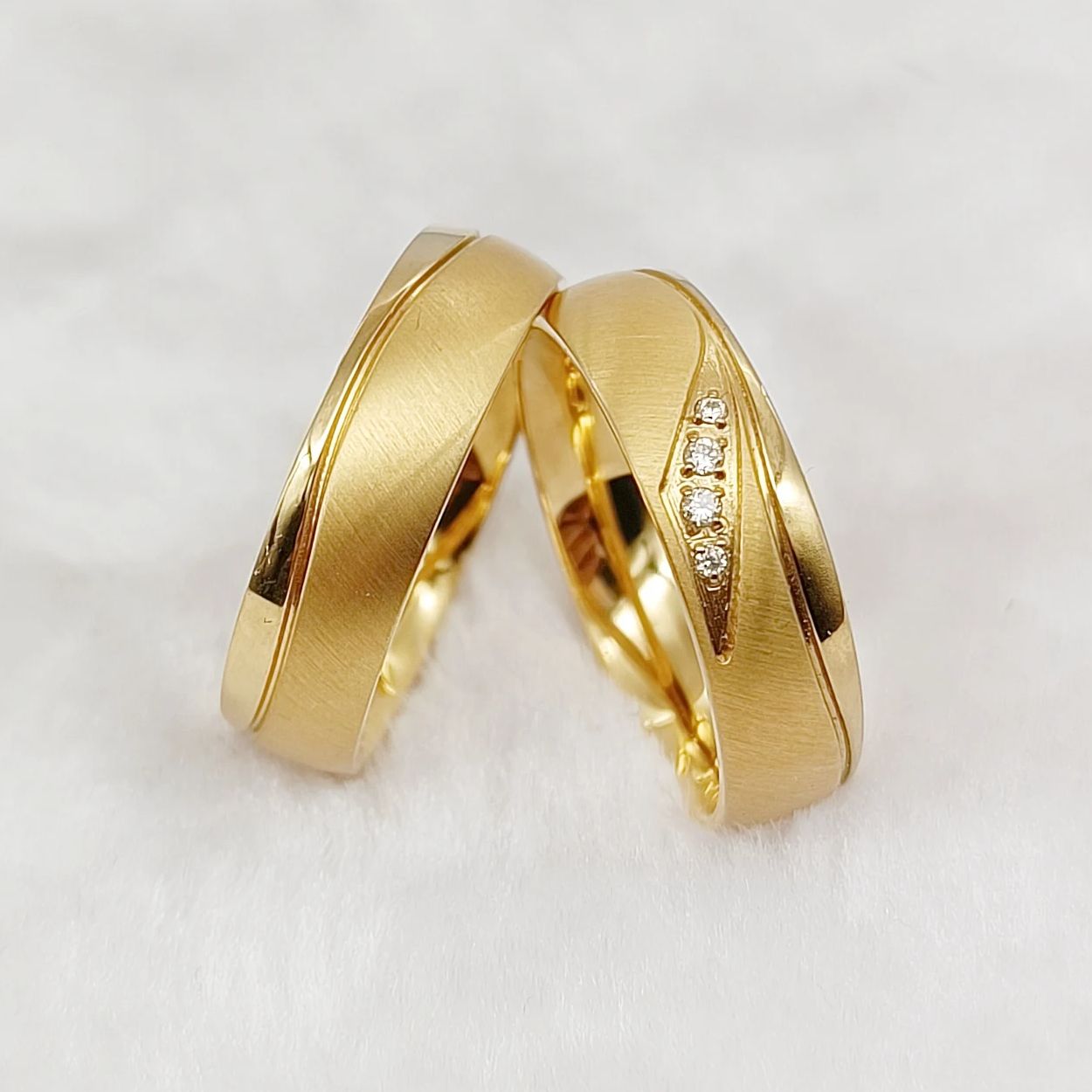 Titanium Steel Ring - Moda Batı 24 k Altın Kaplama