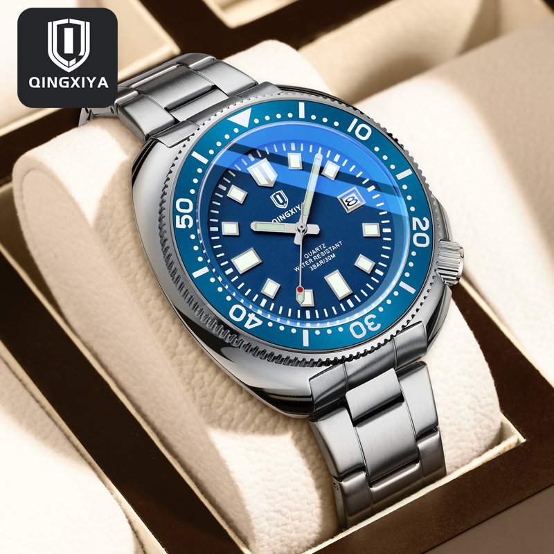 Jewelry Inspired Watches - QINGXIYA Marka Moda Klasik Mavi Kuvars