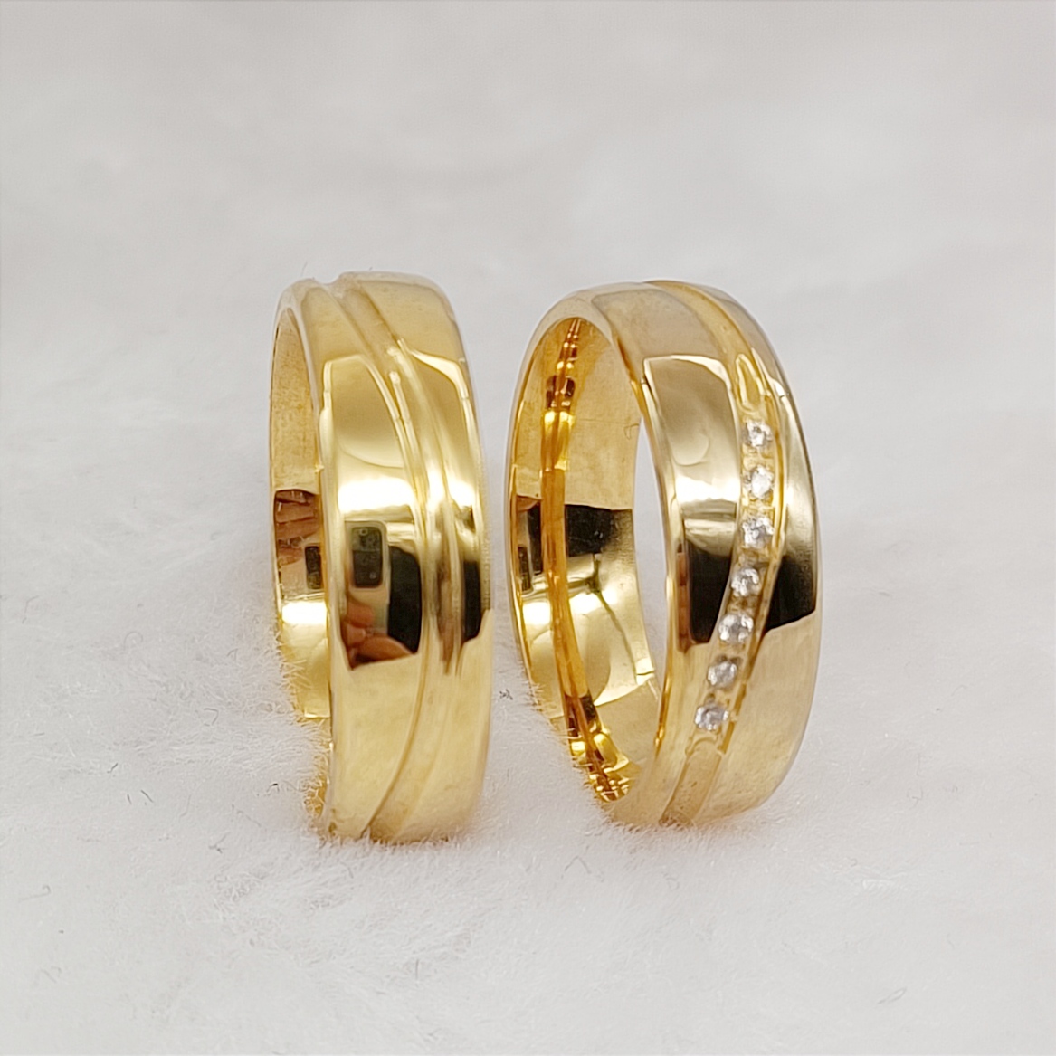 Batı parlak severlerin çiftler - Titanium Steel Ring incelemesi ve fiyatı