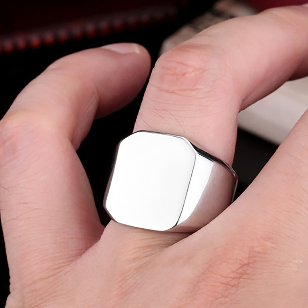Ücretsiz kazımayı yeni gümüş/a - Titanium Steel Ring incelemesi ve fiyatı