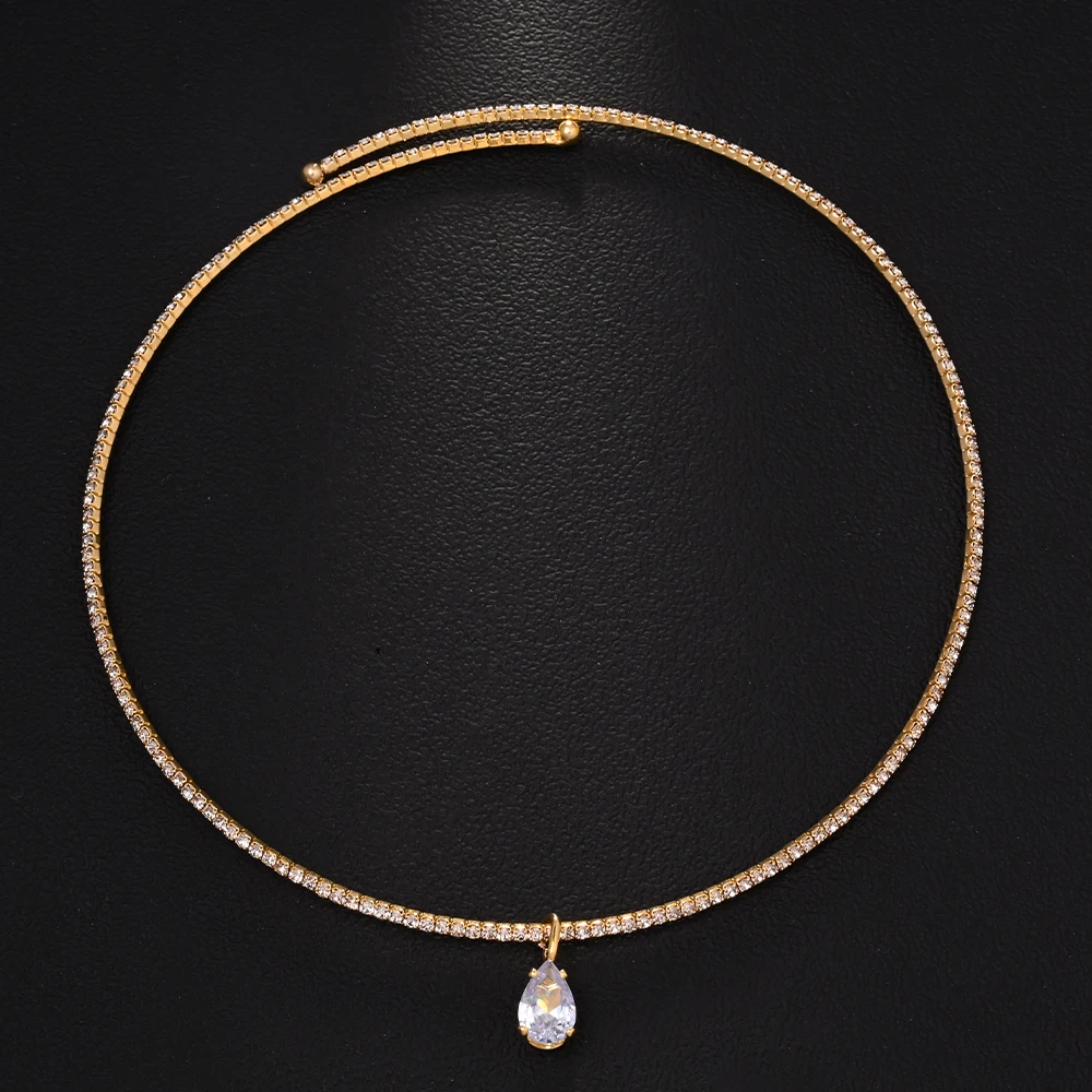 Stonefans Su Damlası Kolye Ger - Crystal Choker Necklace incelemesi ve fiyatı