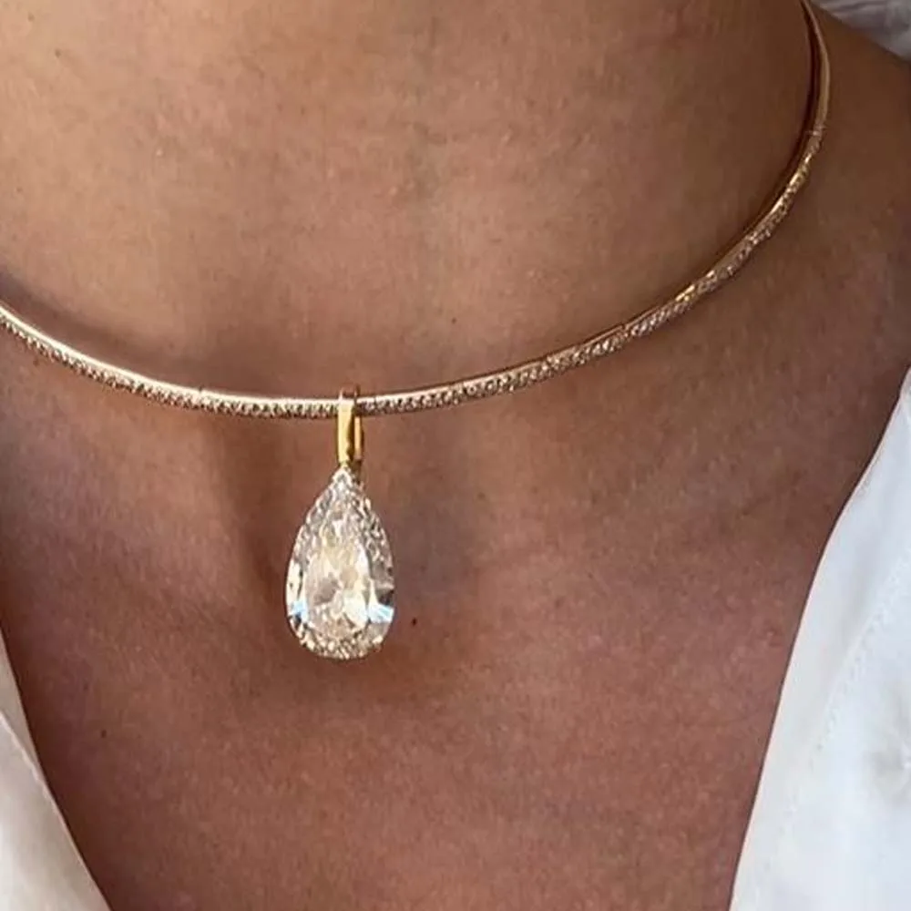 Stonefans Su Damlası Kolye Ger - Crystal Choker Necklace incelemesi ve fiyatı