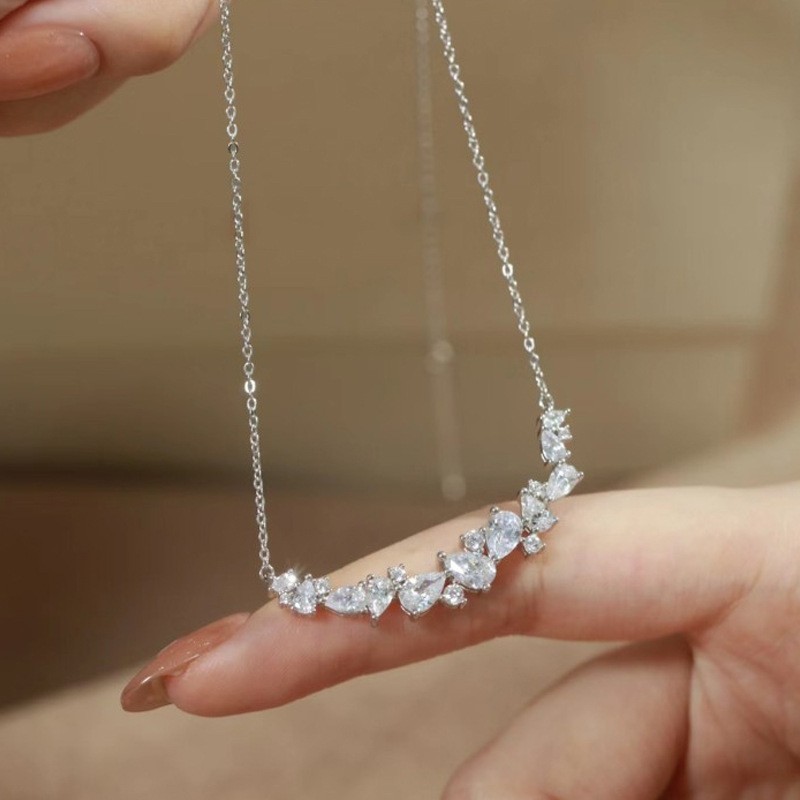 2.8CT Toplam Moissanite Kolye  - Crystal Choker Necklace incelemesi ve fiyatı